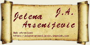 Jelena Arsenijević vizit kartica